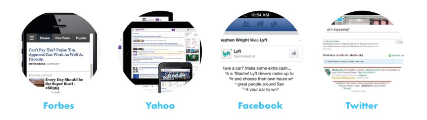 in-feed and social native ad examples