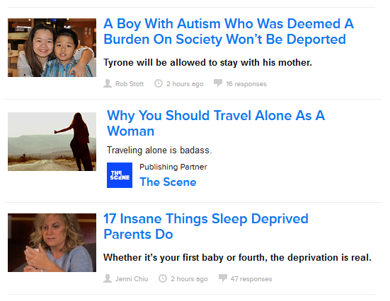 Screenshot with native ad that is located between two other ads and looks just like them.