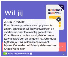 Chads World interactive and GDPR-compliant ad